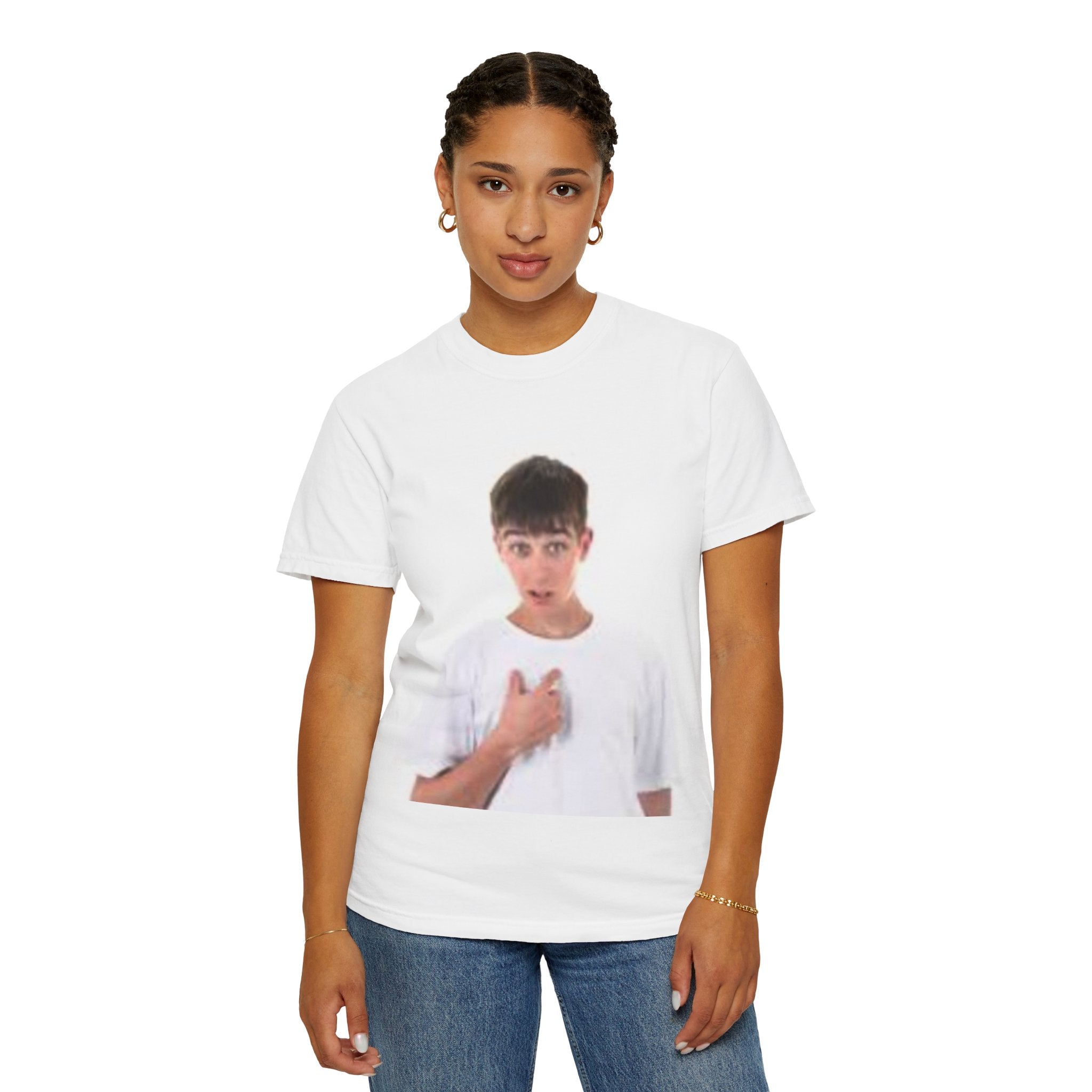 Guy Pointing At Himself Meme T-Shirt | Portrait Tee